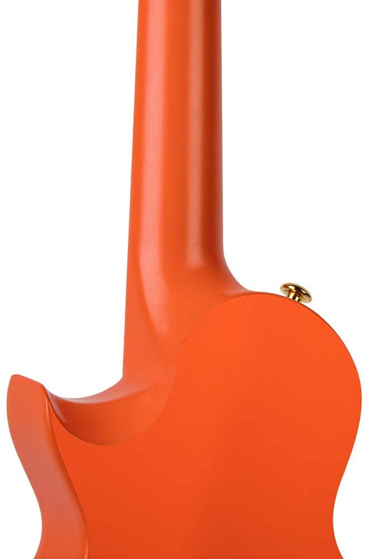 Enya NOVA U Concert 23” Ukulele - Orange - Carbon Fiber Travel Ukulele - With Beginner Kit includes Case, Picks (2 pcs), Strap, Strings, Capo and Polish Cloth