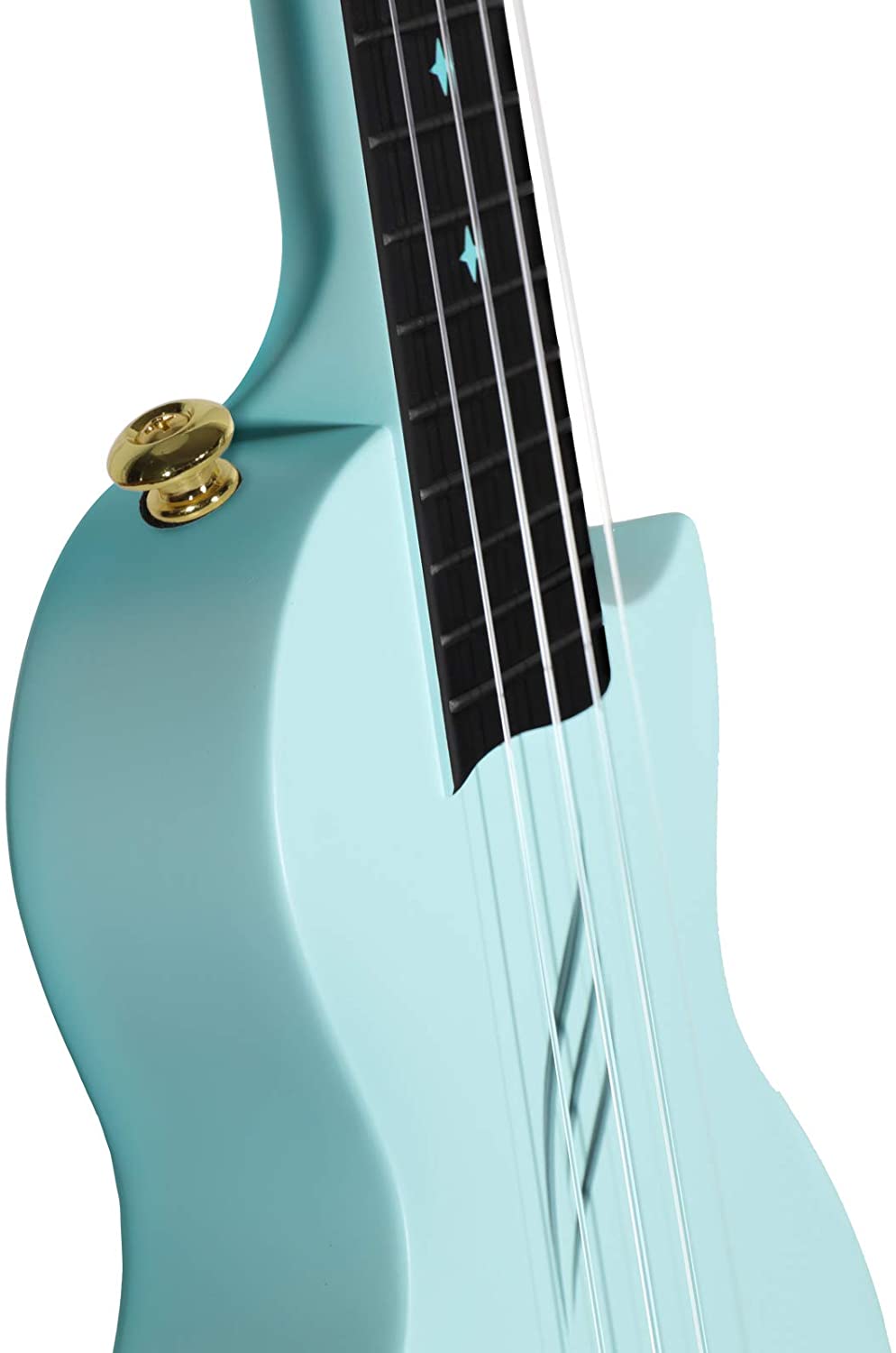 Enya NOVA U Concert 23” Ukulele - Blue - Carbon Fiber Travel Ukulele - With Beginner Kit includes Case, Picks (2 pcs), Strap, Strings, Capo and Polish Cloth