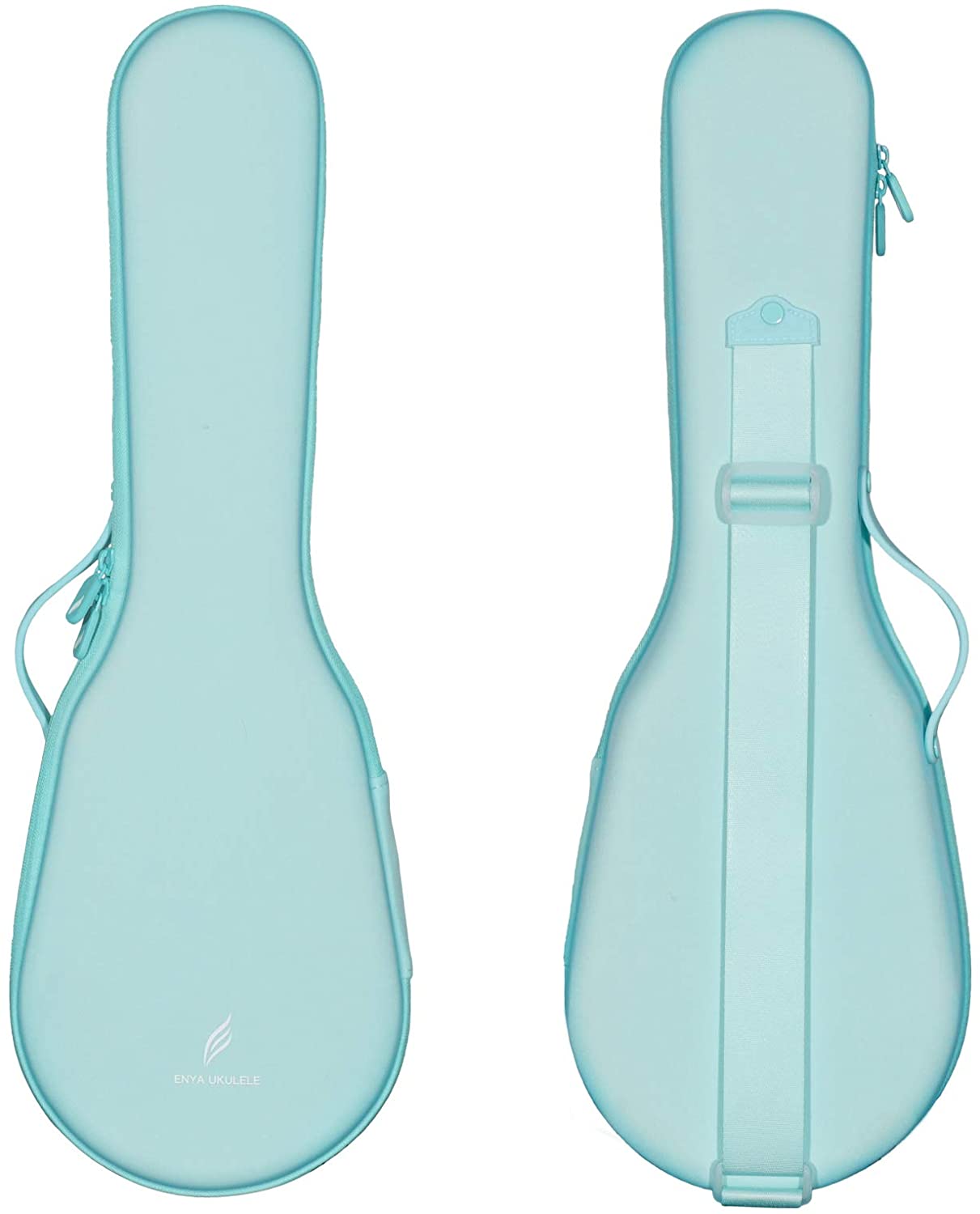 Enya NOVA U Concert 23” Ukulele - Blue - Carbon Fiber Travel Ukulele - With Beginner Kit includes Case, Picks (2 pcs), Strap, Strings, Capo and Polish Cloth